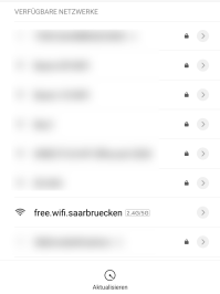 Step 1: Select free.wifi.saarbruecken