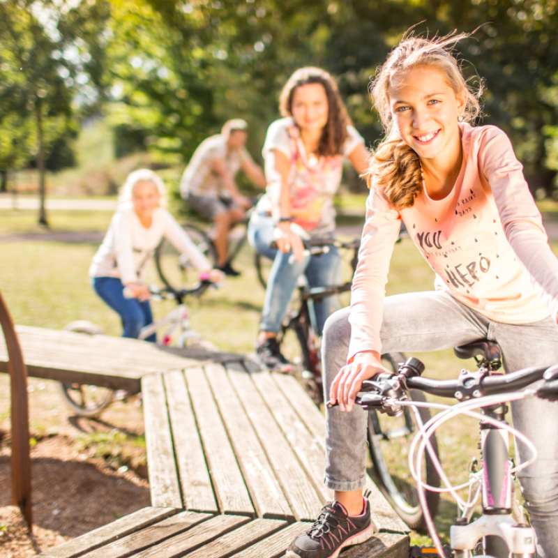 Familien bei Tourenpause