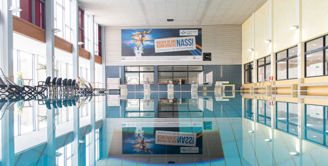 Interior view of the Fechingen combined swimming pool