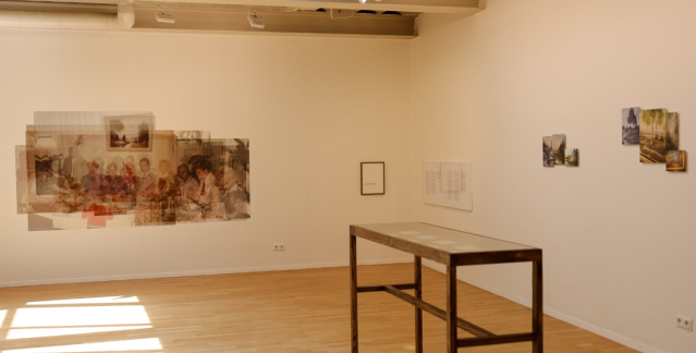 Exhibition room with photographs